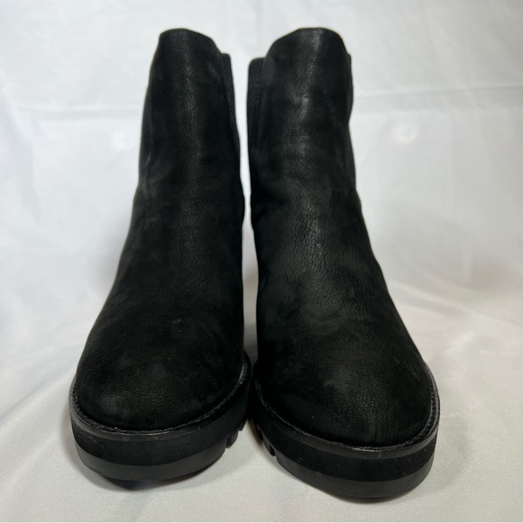 Eileen Fisher Adele Wedge Nubuck Leather Booties Ankle Boots Slip On Size 10 EUC - Picture 3 of 13